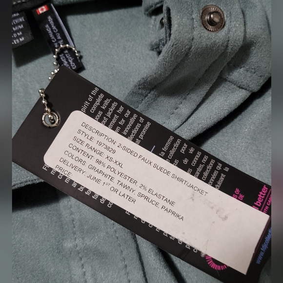 NWT French Dressing Jeans Faux Suede Shacket size medium - Picture 7 of 8